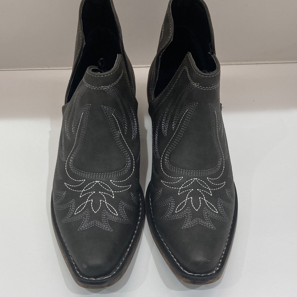 Roper Black Ankle Boots with Silver Accents